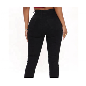 Jeans pour femmes décontractés skinny de haute qualité 100% coton respirant écologique disponible à des prix raisonnables - Product Image 6