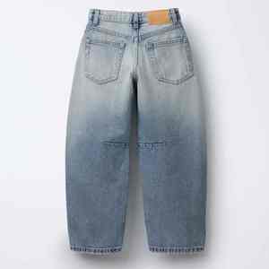 Customized Denim Manufacturer Flared <b>Jeans</b> Men Classic Streetwear Raw Hem Vintage <b>Jeans</b> Pants Straight Leg Baggy <b>Jeans</b> Men - Product Image 3