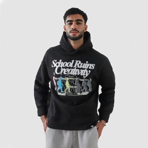 Vente en gros de sweat à capuche avec cordon de serrage pour hommes personnalisés pulls en polaire brossée imprimés élégants sweats à capuche noirs pour l'hiver - Product Image 4