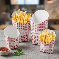Ensemble d'emballages personnalisés pour la restauration rapide, boîte à frites, boîte à hamburgers, sac en papier, emballage jetable à emporter, fournisseur OEM
