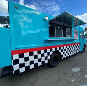 Camión de comida móvil eléctrico personalizable de hermosos colores hecho de electrodomésticos de cocina de fibra de vidrio duraderos a la venta - Product Image 4