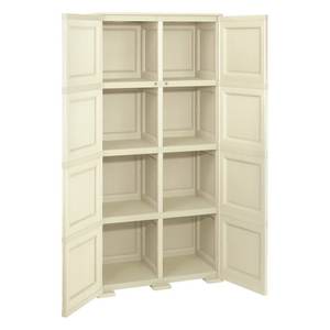 Armario de Plástico Omnimodus con 2 Puertas Abatibles Angora (80cm) KIT Móvil para Armarios Portátiles Tontarelli - Product Image 2