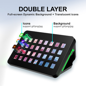 Teclado LCD MiraBox XL con interruptores de doble palanca para simulación de vuelo y cambio de capas de escena en simuladores de carreras - Product Image 4