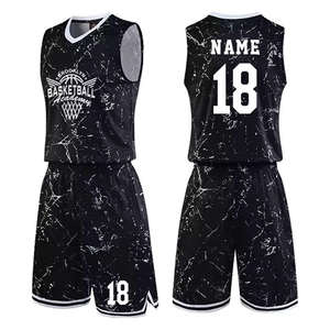 Ensemble de maillots de basket-ball réversibles en gros, maille respirante, imprimé numérique cousu, anti-UV, séchage rapide, 100% polyester, taille plus - Product Image 5