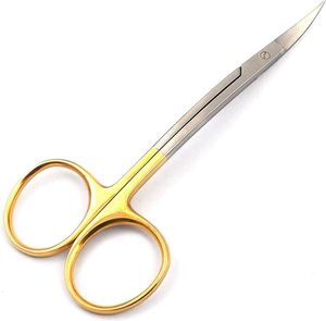 5 TC Lagrange Shears Curved 11cm Gums Dental Surgical Micro Fabric Stainless Steel <b>Left</b> <b>Handed</b> - Product Image 1