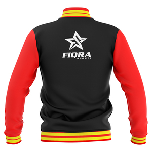 Chaqueta universitaria de béisbol personalizada para hombre de calle principal de lana bordada más vendida con logotipo frontal de cuello levantado - Product Image 2