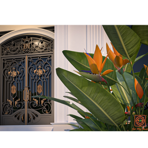 Portes en fer forgé KHP, double entrée, haute qualité, artisanat forgé à la main, élégante double entrée pour grandes villas et maisons de luxe. - Product Image 5