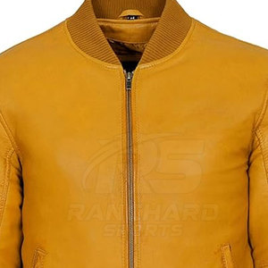 Chaqueta Bomber de Cuero Premium, Clásica, Cómoda, Moderna, Informal, Suave y a la Moda para el Día a Día - Product Image 5