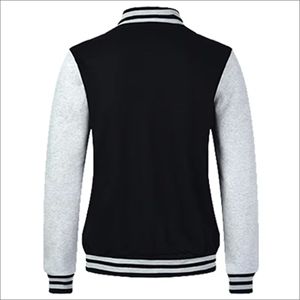 Vente en gros de fabricant, veste universitaire d'hiver de haute qualité et respirante de couleur unie, design avec logo personnalisé, nouvelle veste décontractée de baseball - Product Image 6