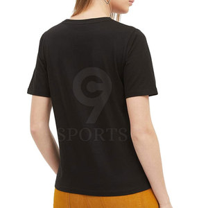 เสื้อยืดสตรีผ้าฝ้าย100% พิมพ์ลายออกแบบได้ตามต้องการเป็นมิตรกับสิ่งแวดล้อมใส่ง่ายสไตล์ถักสบายๆมีลวดลายที่เป็นเอกลักษณ์ - Product Image 5