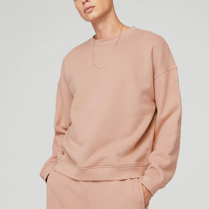100% Cotton Fleece Long Sleeve Crew Sweatshirt for Men Fashionable Loose Fit Sweatshirt - Product Image 6