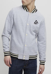 Blouson universitaire respirant à capuche pour moto, avec col montant et poignets, broderie chenille, personnalisable avec votre propre logo - Product Image 2