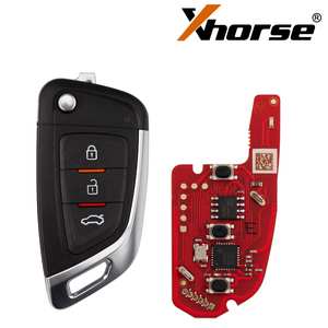 欧盟发货 5 件/批 Xhorse XKKF05EN 第二代有线遥控钥匙刀形翻盖式 <span class=keywords><strong>3</strong></span> 按钮 英文版 - Product Image 1