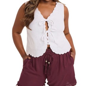 Short d'été pour femme élastique taille haute ample et doux respirant Top vente Short femme au meilleur prix léger solide - Product Image 5