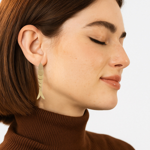 Orecchini YXQ E367 in acciaio inossidabile spazzolato dorato con linee pulite e design minimalista - Product Image 6
