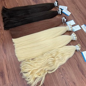 Extensions de cheveux Remy super doublement étirées, couleur claire, en vrac, cheveux humains pour femmes de premier rang et prêts à être expédiés, au prix de gros - Product Image 3