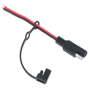 Кабель SAE 18AWG с пылезащитным колпачком, 2-контактный разъем SAE на открытый кабель, автомобильный силовой кабель SAE - Product Image 1