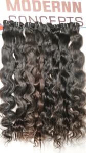 Extensiones de cabello humano de templo indio ondulado de cuerpo negro sin procesar 100% virgen natural sin procesar tejido de cabello de onda profunda suelta - Product Image 5