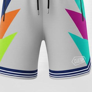 Pantalones Cortos Clásicos de Baloncesto de Pana con Rayas Laterales en Contraste, Impermeables y Transpirables para un Rendimiento Duradero en la Cancha - Product Image 5