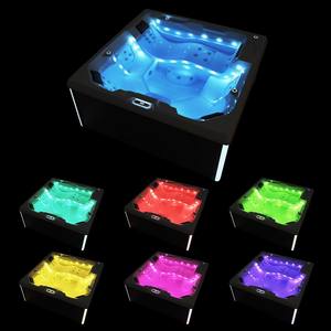 Jacuzzi de Lujo para Exteriores con Cubierta Elevadora, Jacuzzi para 3 Personas con Elevador, Altavoces, Limpieza, Jets, Máquina - Product Image 2