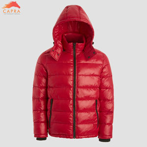 Men's <b>Thin</b> Hooded Long <b>Waterproof</b> Breathable Polyester Puffer <b>Jacket</b> Stand Collar Custom Logo Wholesale High Street Style Winter - Product Image 6