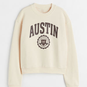 Wholesale Custom Made Logo Print Plain Blank Long Sleeve <b>Crewneck</b> Pullover Unisex Women Cotton Winter Sweatshirt - Product Image 1