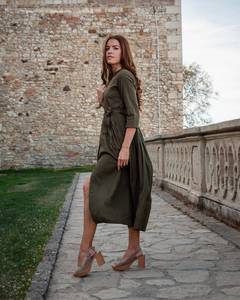 Vestido de Algodón Puro con Botones Sofia, Estilo Bohemio, Informal, para Ocasiones Especiales, Ropa de Verano - Product Image 2