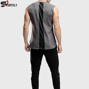 Vente en gros Débardeur de fitness pour hommes, Vêtements de sport sans manches, respirants, amples, OEM, Vente en gros - Product Image 2