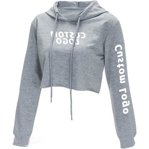 Gran oferta otoño 2025 ropa de mujer deporte Casual mujer Crop Top sudaderas con capucha hechas con tela de algodón 100% - Product Image 3