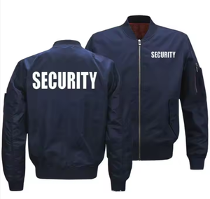 Veste coupe-vent en polyester de haute qualité pour hommes, noire, chaude, de sécurité, toutes saisons, couleur personnalisée ODM avec poche - Product Image 3