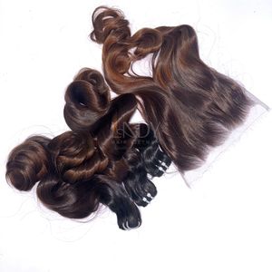 ชุดต่อผมมนุษย์มัดผมมนุษย์สีน้ำตาลเด้ง2025 - Product Image 1