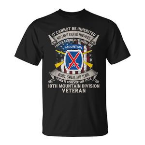 Camiseta de veterano de la 10ª División de Montaña, Fort Drum, Nueva York, ropa promocional premium - Product Image 1