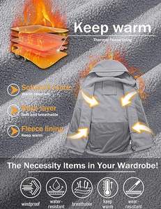 ROMEO INDUSTRY-Veste Tactique Résistante à l'Eau Doublée Polaire de Performance pour Homme, 7 Poches, Coque Souple Personnalisable, Moto Auto - Product Image 4