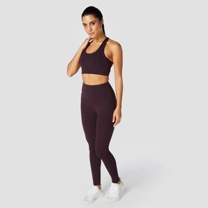 Pantalon personnalisé de haute qualité, Legging de Fitness, ensemble de Yoga 2 pièces, soutien-gorge de Sport taille haute et pantalon de Yoga pour femmes - Product Image 6