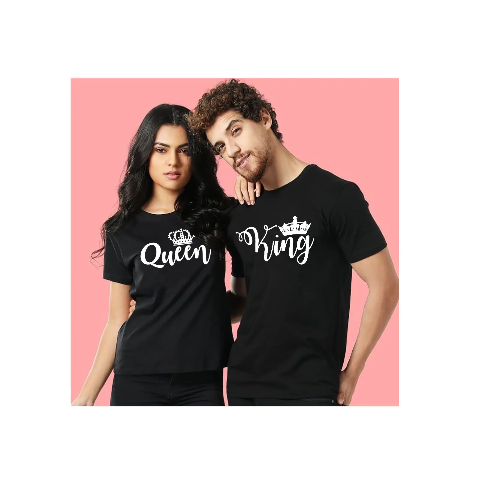 T-shirt surdimensionné en 100% coton avec logo personnalisé, t-shirt uni de haute qualité avec impression d'étiquettes privées, tendance et assorti
