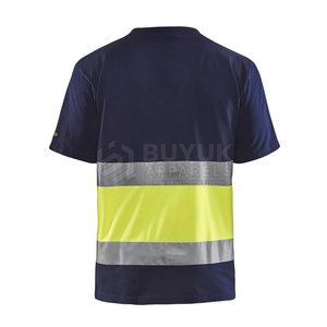 Camiseta de Trabajo de Alta Visibilidad de Manga Corta, Transpirable, 100% Poliéster, Corte Regular, Reflectante, para Uso en Almacenes - Product Image 2