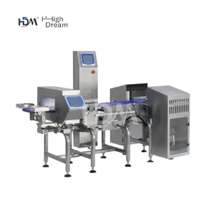 Conveyor Belt Combo Metal Detector And Check Weigher With T-Push Rejector For Frozen Food