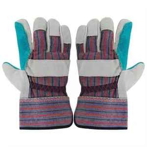 Fourniture directe en usine de gants de gréement en cuir de vachette durables sur mesure gants de sécurité industrielle en gros - Product Image 5