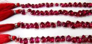 High Quality Imitation Ruby Plain Tear <b>Drop</b> Beads 5x7mm to 10x14mm Red 6-Inch Strand for Jewelry Making - Product Image 4