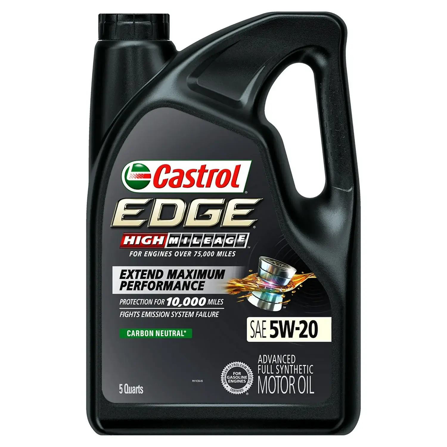 Высокопроизводительное Моторное Масло Castrol EDGE с большим пробегом 5W-20, 5 литов