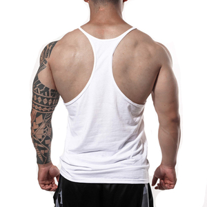 Débardeur d'entraînement en coton 100% personnalisé OEM, lourd, musculation, stringer, course à pied, débardeur de sport pour hommes - Product Image 5