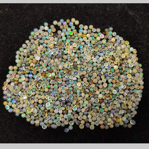 Haute qualité 70 Cts Lot de cabochon d'opale éthiopienne naturelle 3mm pierre précieuse de feu blanche pierres précieuses d'opale éthiopienne pierres véritables - Product Image 2