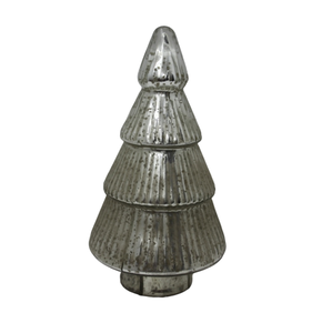 Decoración del hogar elegante Color plata vidrio Material Navidad decorativo X-Mas árbol hecho a mano personalizado - Product Image 1