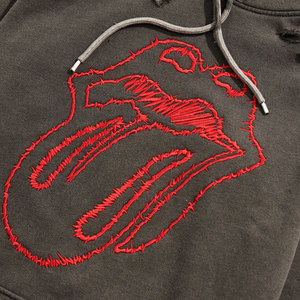 Minimalist Torn <b>Detail</b> Distressed Hoodie Frayed Seam <b>Detail</b> Cotton Blended Modern Fit Washed Distressed Hoodie - Product Image 4