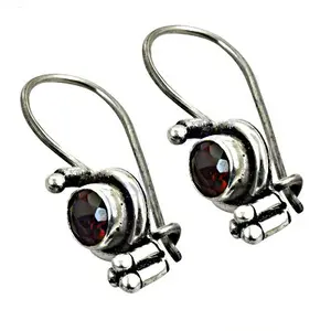 Boucles d'oreilles pendantes en argent 925 pour femmes, plaquées or, avec grenat, style mignon pour mariage, perle, diamant, améthyste, quartz - Product Image 2