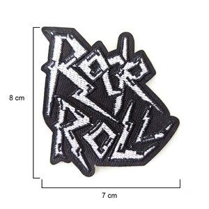 Parche Bordado Termoadhesivo Estilo Rock and Roll Ecológico para Chaquetas, Mochilas y Gorras - Product Image 5