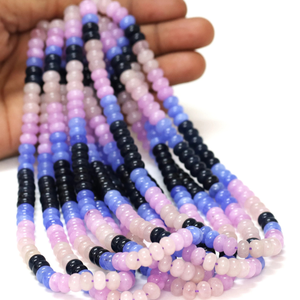 Cuentas Redondas de Ópalo Rosa: Hilo de 16 Pulgadas, Cuentas de Piedras Preciosas Lisas - Product Image 1