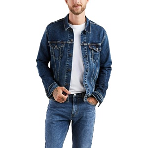 Veste en jean personnalisée imprimée sur le devant, 100% coton, imperméable, coupe-vent, respirante, fermeture éclair, service OEM - Product Image 4