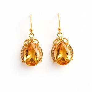 925 <b>Sterling</b> <b>Silver</b> Clear CZ Zirconia Drop Earrings Newest Design Yellow Fashion Jewelry - Product Image 6
