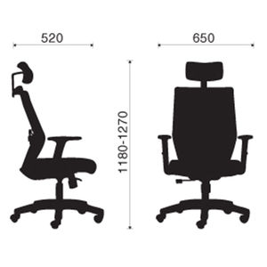 Silla de Oficina Contemporánea HOM1083-02 con Respaldo Ergonómico de Malla, Reposacabezas Ajustable, Material de Espuma y Madera Contrachapada para Visitantes, Estilo Elevable - Product Image 4